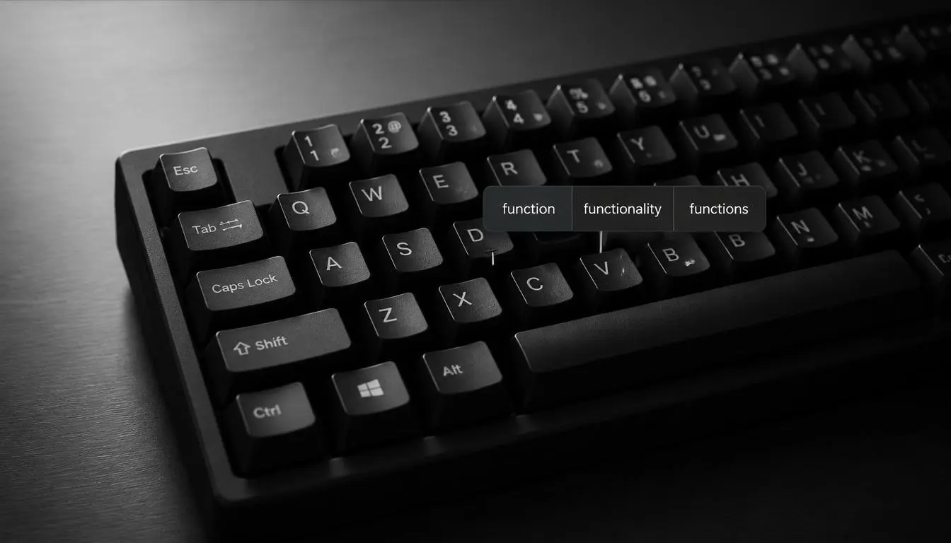 A Windows desktop with AutoCorrect PC suggestions appearing over a document